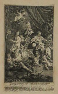 [Bust of Charles de Marguetel de Saint-Denis de Saint-&Eacute;vremond surrounded by allegorical figures]