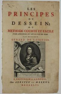 [Frontispiece to Gerard de Lairesse's 'Les Principes du Dessein', with vignette cut out and replaced by portrait of Lairesse]