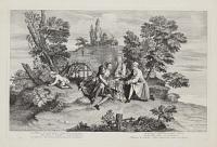 [Four young men and women playing 'pied-de-boeuf']