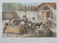Lavage des moutns au moyen de l'appareil de Bigg, en usage sur la ferme de Meudon, appartenant &agrave; J. A. P. M.gr. Le Prince Napol&eacute;on.