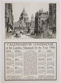 Calendarium Londinense or the London Almanack for the Year 1960. St. Paul's from Fleet Street.
