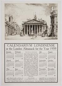 Calendarium Londinense or the London Almanack for the Year 1959. The Royal Exchange