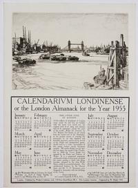 Calendarium Londinense or the London Almanack for the Year 1955. The Upper Pool of London.