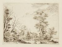 [Cottage by a river.]