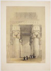 View from under the Portico of the Temple of Dendera.