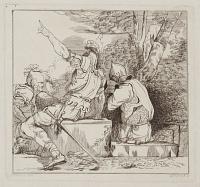 [Three soldiers resting by a Tree.]