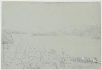 Lago Maggiore Looking down from the Inn Window Baveno. Sept. 6th 1853