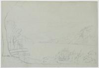 Lago D'Orta looking up from below the Monte Sacro aug.t 31st 1853