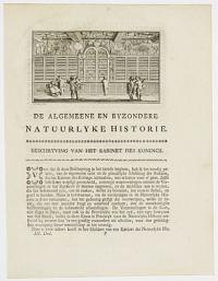 [A specimen cabinet.] De Algemeene en Byzondere Natuurlyke Historie.