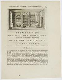 [A specimen cabinet.] Beschryving van het Kabinet des Konings