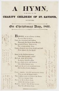 A Hymn to be Sung by the Charity Children of St Saviour, Southwark, On Christmas Day, 1822.