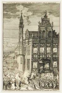 [Celebrations in front of City Hall in the Hague in honour of the visit of William III]