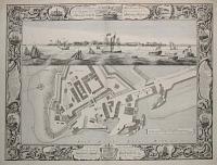 A Geometrical Plan, & West Elevation Of His Majesty's Dock-Yard, and Garrison at Sheerness, with the Ordanance , Warfe, &. C.