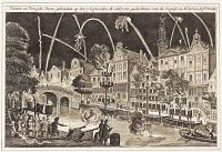 [Firework display in Amsterdam on 7 September 1667 to commemorate the peace between England and the Netherlands]