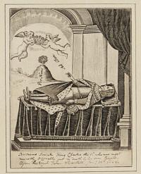 Britains Josiah King Charles the 1st who was most unjustly & cruelly put to death by his own People before the Royal Palace Whitehall, Jan. 30th 1648 [ms]