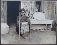 Maori Woman weaving Taniko