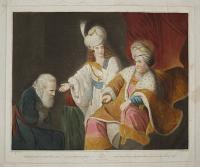 [Joseph in Egypt] Tum Josephum patrem suum Jacobum adduxit et in conspectu Pharaonis statuit.