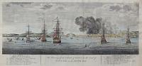 The burning of the Town of Payta on the Coast of Santa Fee in the South Sea.