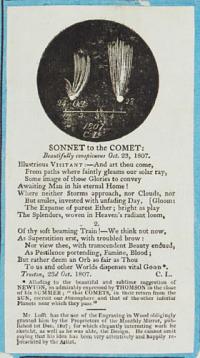Sonnet to the Comet: Beautifully conspicuous Oct. 23, 1807.