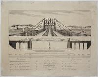 A Plan & View of a Chain Bridge, erecting over the Menal at Bangor Ferry, 1820.