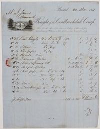 [Invoice.] Bought of the Coalbrookdale Comp.y.