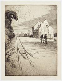 [Soldiers by a Rail Track.]