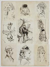 [Sheet of caricatures]