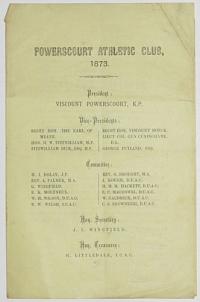 Powerscourt Athletic Club, 1873.