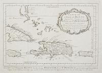 Carte de L'Isle d'Hayti, Aujour d'hui l'Espagnole, ou L'Isle de St Domingue,