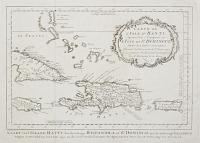 Carte de L'Isle d'Hayti, Aujour d'hui l'Espagnole, ou L'Isle de St Domingue,