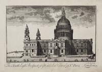 The South East Prospect of ye Cathedral Church of St Paul London.