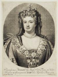 Serenissima Anna G.G. Mag. Brit. Fran. et Hiber. Regina &c. Inaugurata XXIIIo die Aprilis Anno 1702.