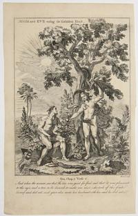 Adam and Eve eating the forbidden Fruit.