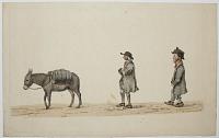 [Two Figures Following a Donkey.]