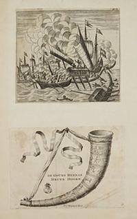 [Naval battle and drinking horn]
