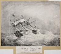 H.M.S. Impregnable In a Gale of Wind.