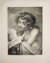 [A young girl with a dove.]