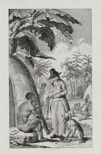 [Dutch Traveller in an African Settlement.]
