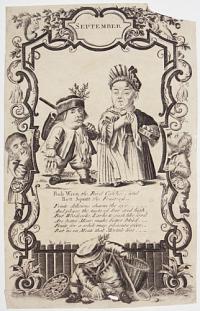 [The Twelve Months Represented by Lilliputian Figures.] September