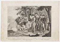 Captains Hunter, Collins & Johnston, with Governor Phillip, Surgeon White, &c Visiting a Distressed Female Native of New South Wales, at a Hut, near Port Jackson.
