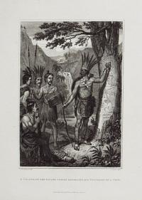 A Leader of the Savage Tribes Recording his Victories on a Tree.