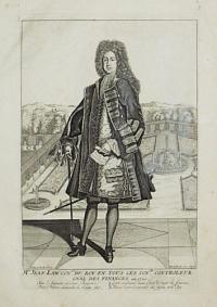 M.re Jean Law Con.re du Roy en Tous ces Con.ils Controleur Gnal des Finances en 1720.