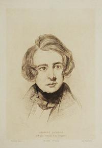 Charles Dickens à 18 ans, (Dessin d'un anonyme).