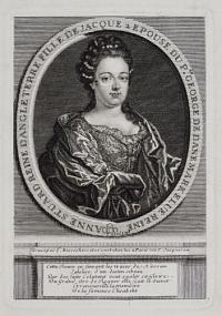 Anne Stuard Reine DAngleterre Fille de Jacque 2 Epouse du P. George de Danemark Elue Reine en 1701.