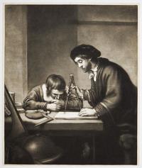 [The Mathematician. Done from an Original Picture, painted by Rembrandt. By James Mc. Ardell.]