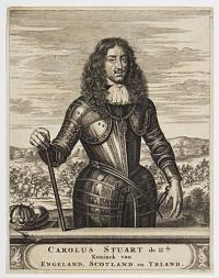 Carolus Stuart de II.de Koniinck van Engeland, Scotland en Yrland.