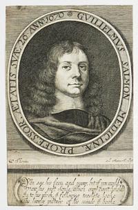 Guiliemus Salmon Medicin&aelig; Professor &AElig;tatis Su&aelig; 26 Anno. 1670.