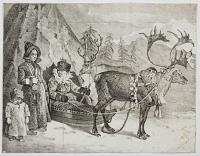 [Man in a Sledge Pulled by Reindeer.]