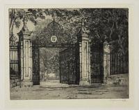 [Marston Trussell] The Hall Gates [pencil on rear of mount]