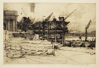 [Cranes, Waterloo Bridge.]